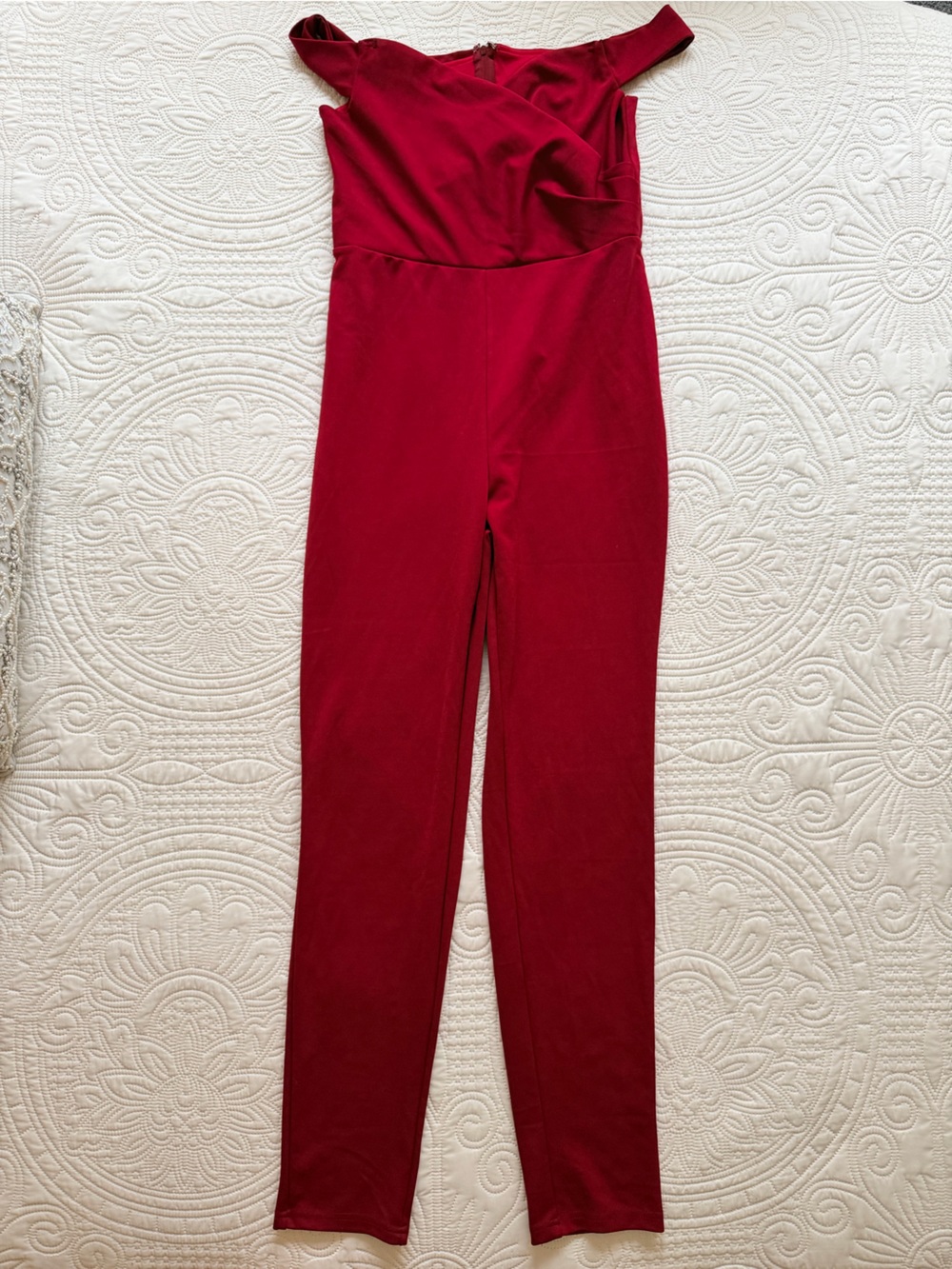 Windsor Shortsleeved Jumpsuit in Burgundy
